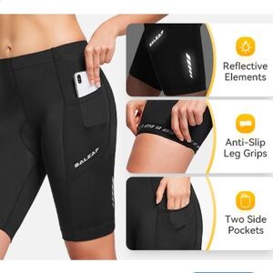 NWT Baleaf Women's Black Cycling Shorts Sz L
